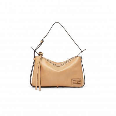 FENDI SIMPLY FENDI MEDIUM LEATHER BEIGE 8BR829AS7AF1QD3 (33*20*5cm)